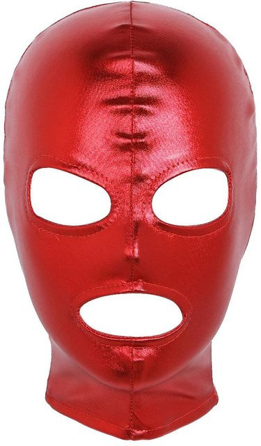 YOOJIA Maske, Kopfbedeckung, Latex Shiny Metallic, Rot, Unisex - Bild 1