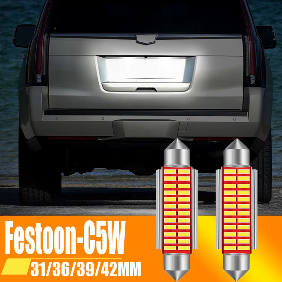 Neallor LED Girlande C5W C10W Set für Auto Innenraum, Dome- und Leselicht, Weiß, DC 12V, Canbus-kompatibel - Bild 6