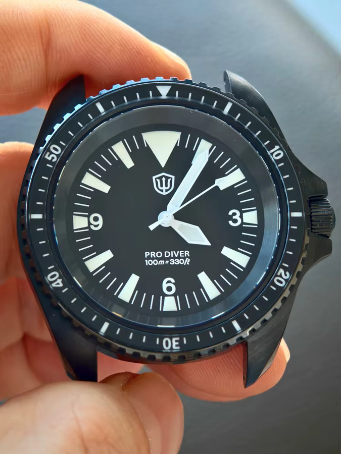Watchdives Armbanduhr, Edelstahl, Quarz, 39 mm, Herren, Schwarz - Bild 6