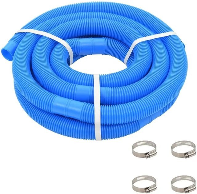 vidaXL Poolschlauch mit Klammern in Blau, Durchmesser: 38 mm, Länge: 6 m - Bild 1