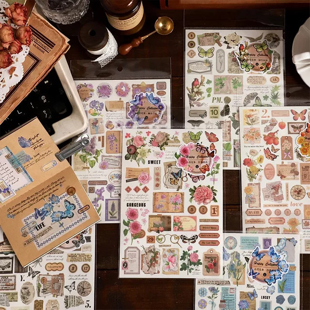 Journamm Blumenaufkleber in Multicolour für Scrapbook, Collage und DIY-Bastelprojekte - Bild 1