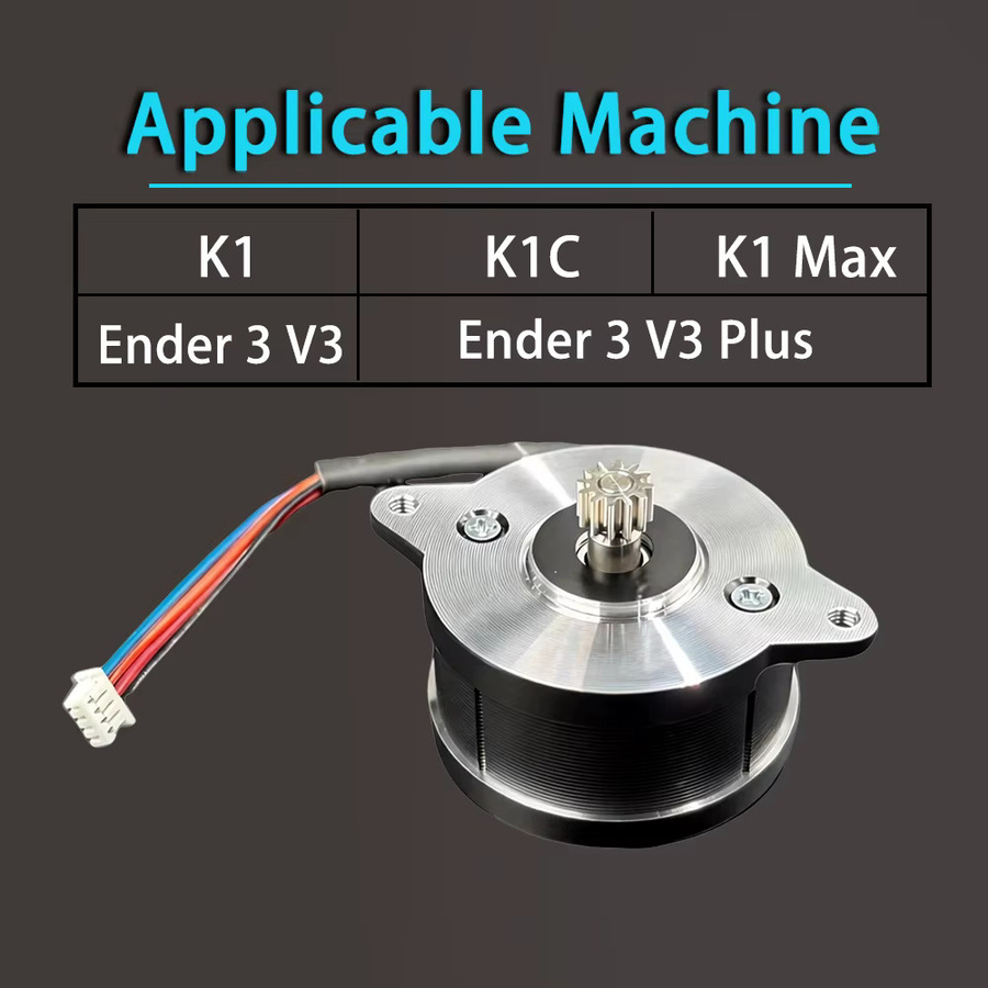 Creality K1 Extruder-Schrittmotor mit 12-Zahn-Zahnrad für K1, K1C, K1 Max und Ender 3 V3, V3 Plus in Silber - Bild 5