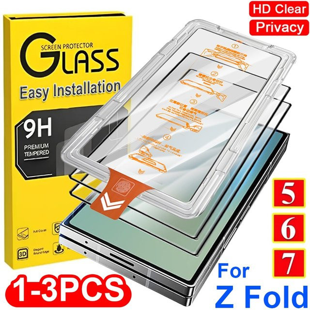 BAPPSUS Privatsphäre Displayschutzfolie für Samsung Galaxy Z Fold 7 6 5, Anti-Spy gehärtetes Glas, transparent - Bild 1