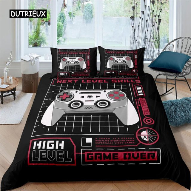 Binchi Outdoor Product Gamepad Bettwäscheset in Schwarz, 2-teilig aus Polyester, Breite: 135 cm, Länge: 200 cm - Bild 1