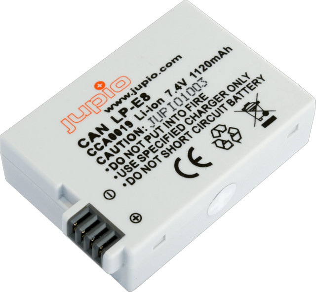 Jupio LP-E8 Akku in Weiß - Bild 1