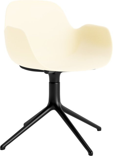 Normann Copenhagen Form Drehsessel in Beige mit Armlehnen und Metallgestell - Bild 1