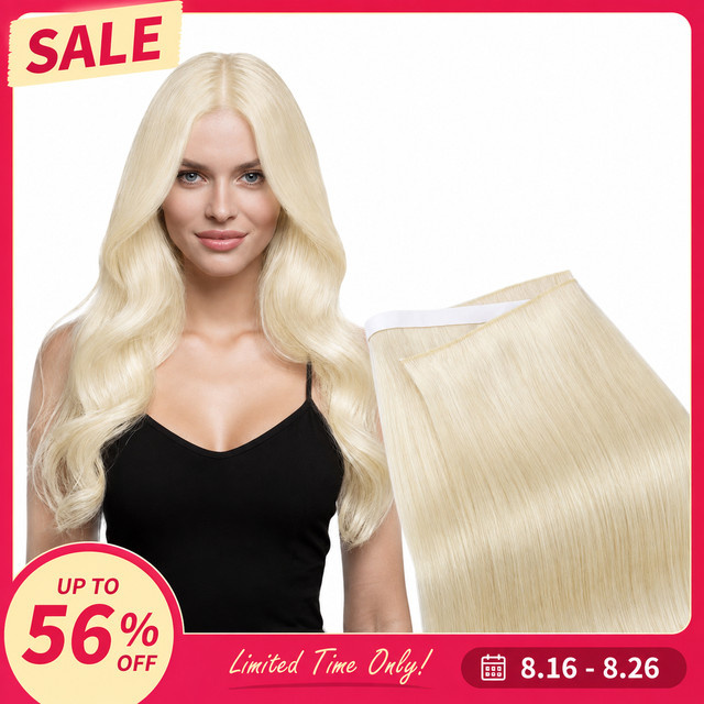 Moresoo Tape in Weft Hair Extensions Genius Weft, 50g, Echthaarverlängerungen - Bild 1
