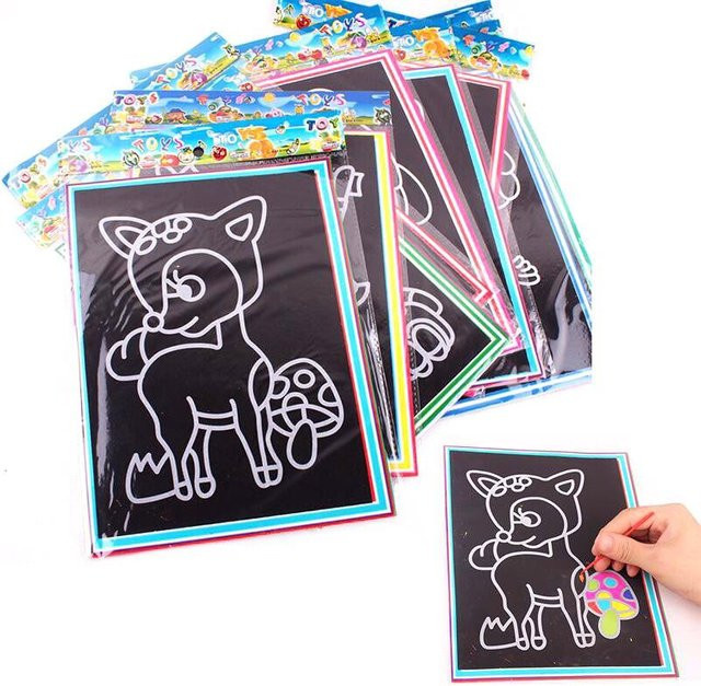 Yiran bag Magische Kratzkunst Malvorlagen 10-teiliges Set 3-6Y - Bild 1