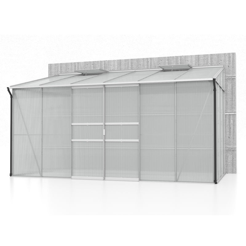 Vitavia Anlehn-Gewächshaus Ida 7800 aus eloxiertem Aluminium mit 6 mm HKP, 7,8 m² - Bild 2