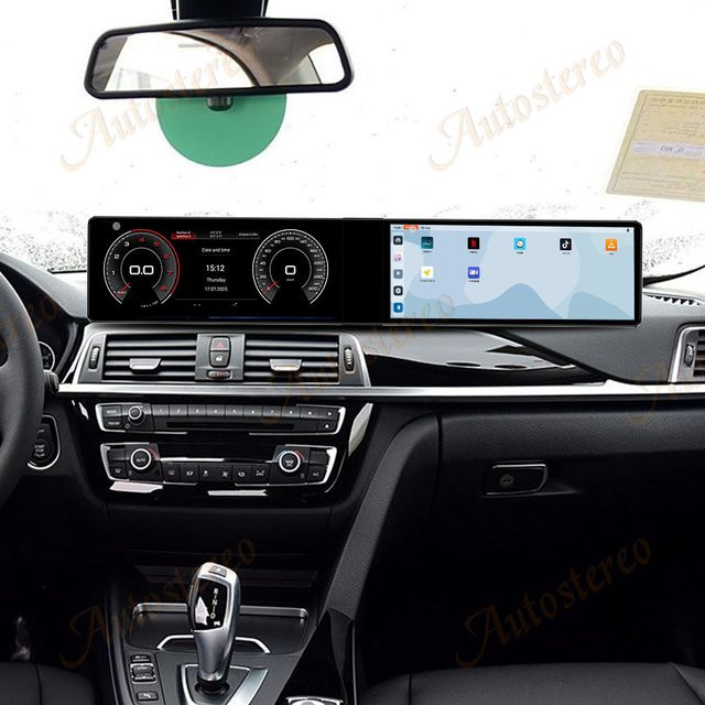 ZWNAV Dual-Screen Multimedia-Player mit Android 14 und GPS-Navigation für BMW 3 F30 und BMW 4 (2013-2019), 25 Zoll, Schwarz - Bild 1