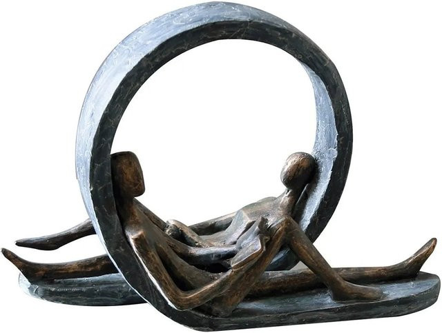 Gilde Skulptur Auszeit in Bronzefarben und Grau, Höhe: 29,5 cm, Breite: 22 cm - Bild 1
