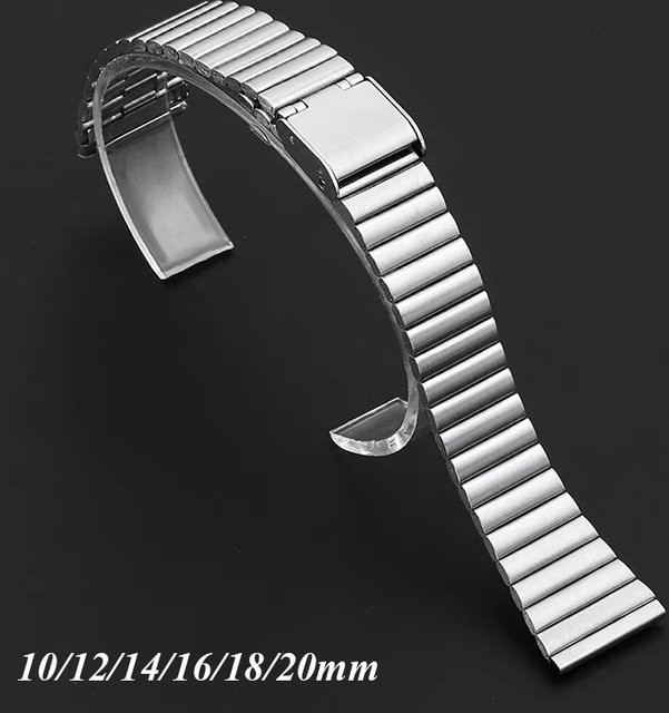 HQstrap Uhrenarmband Edelstahl, Silber, 18 mm, 20 mm - Bild 1