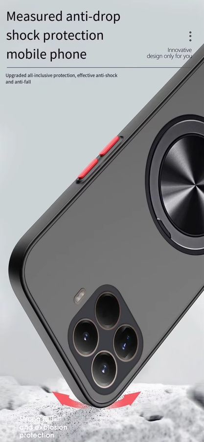 Xiaomi Hartschalenhülle mit Ringständer und magnetischem Schutz in Schwarz für Xiaomi Mi 17T Pro, Xiaomi Mi 17T und 15T Pro - Bild 5