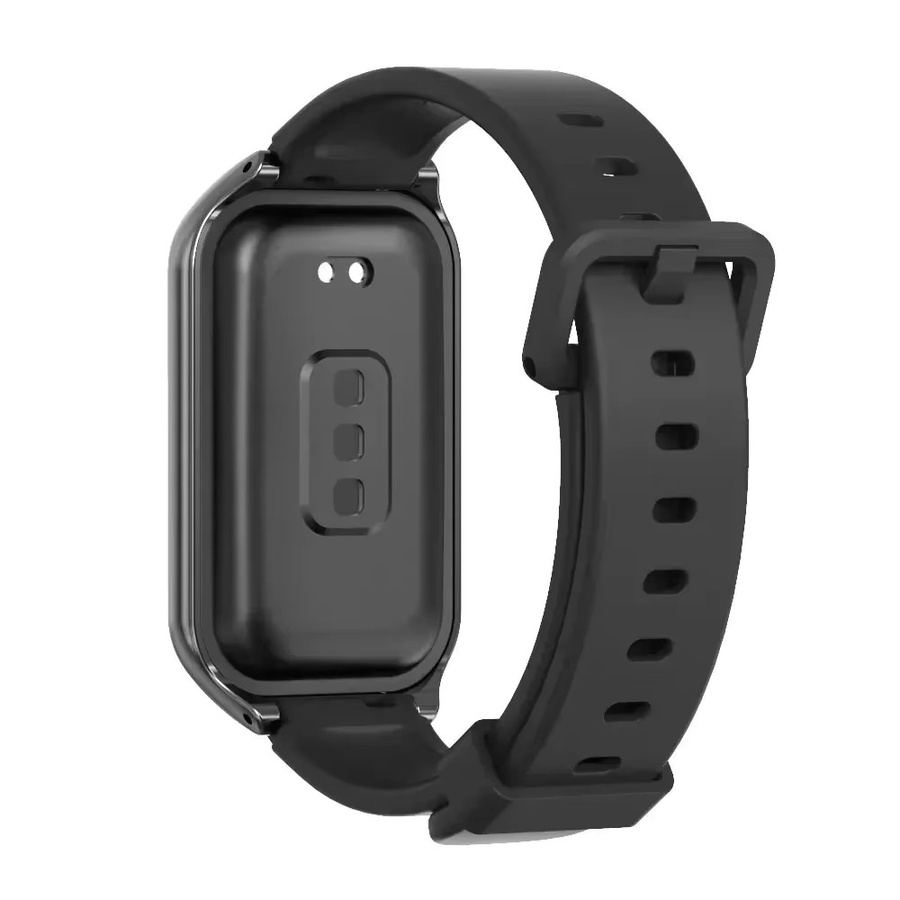 CAOWTAN Uhrenarmband Silikon, Schwarz, Unisex, für Xiaomi Smart Band 8 Aktive - Bild 2