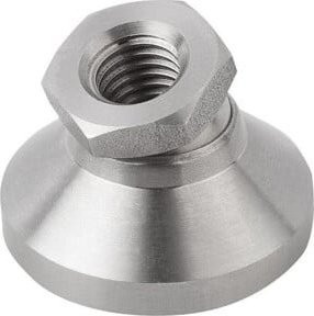 KIPP Gelenkteller Form B aus Edelstahl in Silber, Durchmesser: 50 mm, Höhe: 32 mm, Gewinde: M16 - Bild 1