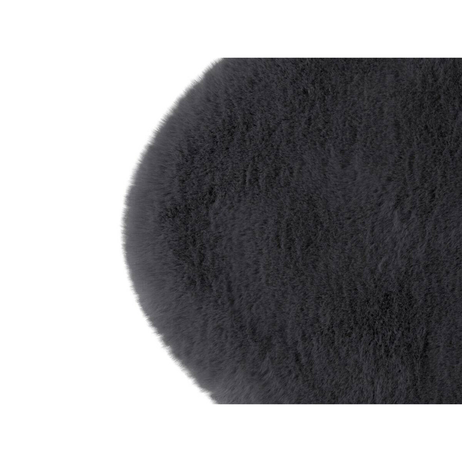 Fellimitat Moya in Stahlgrau aus Kunstkaninchenfell und Kunst-Wildleder, Breite: 40 cm, Länge: 57 cm - Bild 4