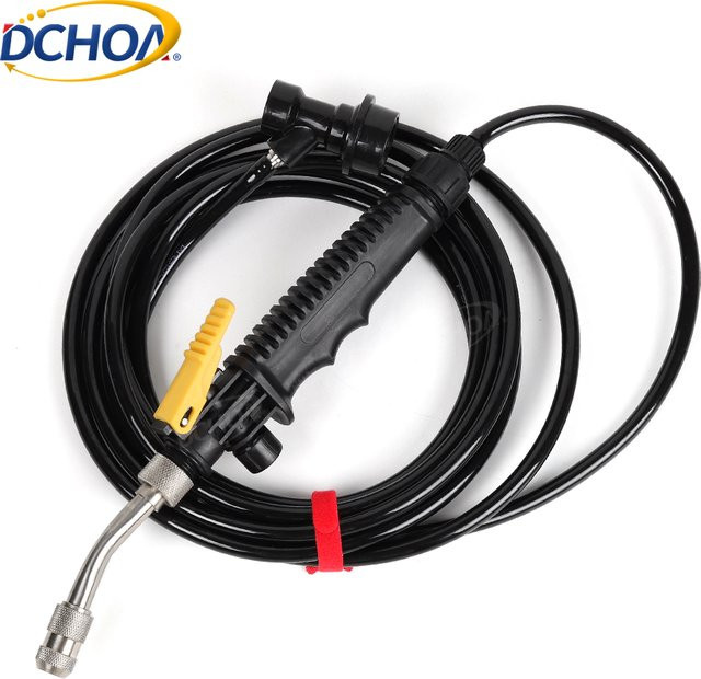 DCHOA Hochdruck Spritzpistole mit verlängertem Griff und Metall-Düse in Schwarz für die Autowäsche und Gartenbewässerung - Bild 1