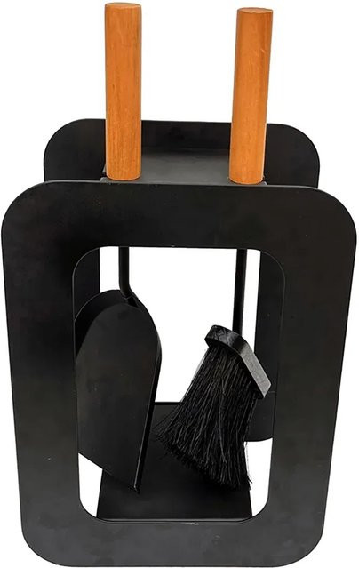 Firefix Kaminbesteck aus Stahl, 3-teilig, Schwarz, B/T/H: 22,5 x 15 x 40 cm - Bild 1
