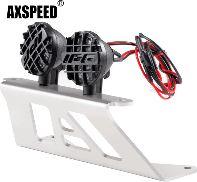 AXSPEED Edelstahl-Frontstoßstange mit Licht, für Tamiya Lunchbox / Midnight, 1/12 RC Monster Truck, Zubehör - Bild 1