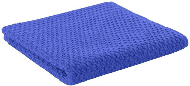 POCOline Handtuch Popcorn aus Baumwolle in Blau, Breite: 50 cm, Länge: 100 cm - Bild 1