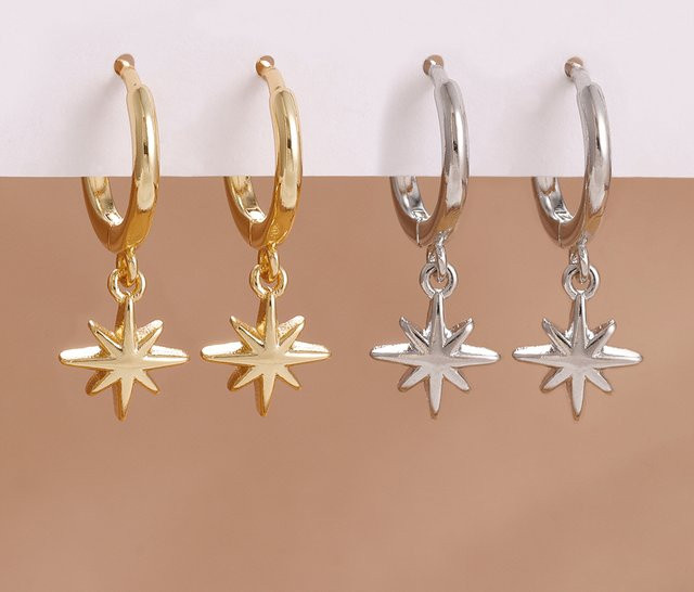Maodane Ohrringe, Edelstahl, Gold, Unisex - Bild 1