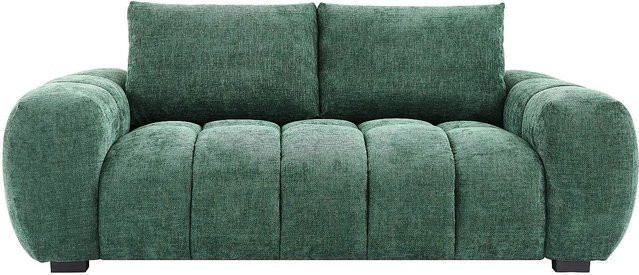 Vente-unique Sofa Berenia in Grün mit Stoffbezug, Breite: 196 cm - Bild 1