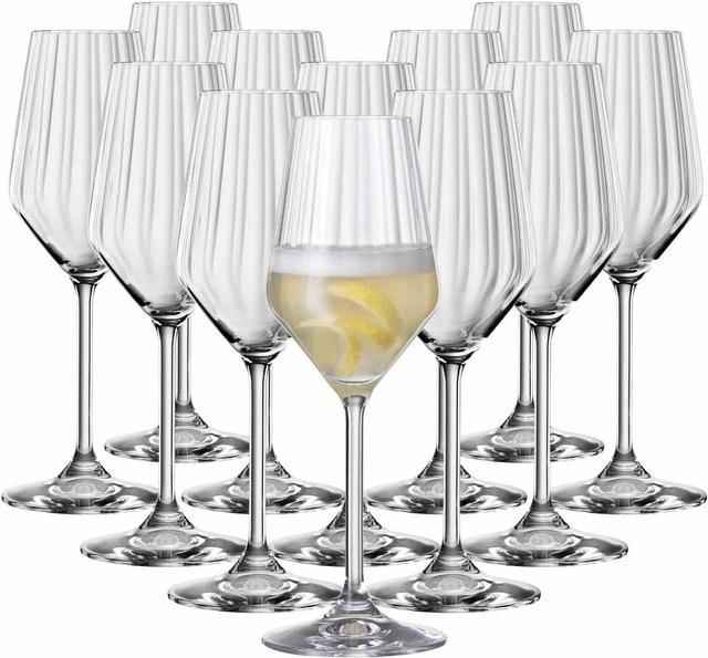 Spiegelau Lifestyle Champagnergläser aus Kristallglas, transparent, 12er Set, 310 ml - Bild 1