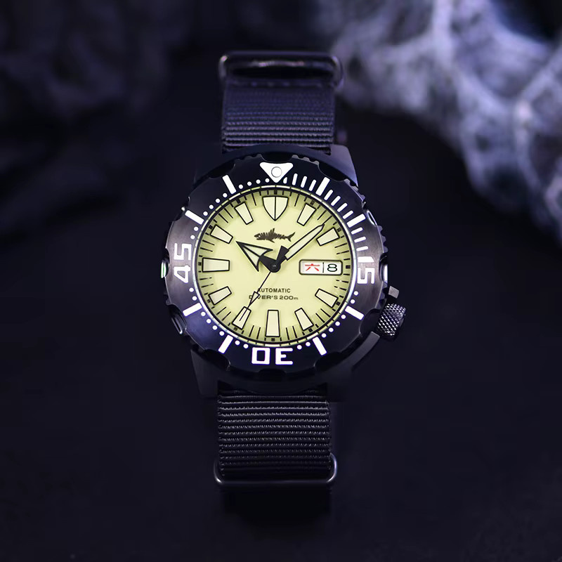 Heimdallr Automatikuhr, Edelstahl, Schwarz, Grün, 42 mm, Herren - Bild 2