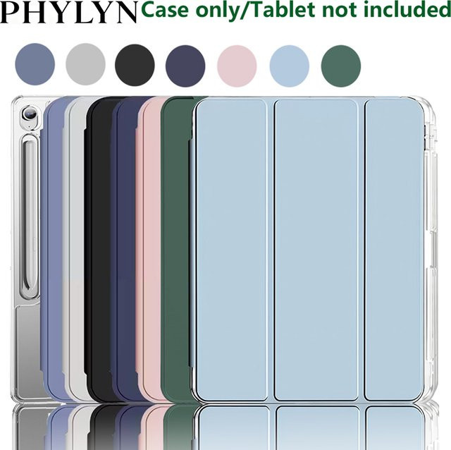 Chenxiaotong Schutzhülle für Samsung Galaxy Tab S10 Lite, S10 FE, S9 FE und S9, transparent mit Bleistiftschlitz und Auto Sleep Wake Funktion - Bild 1