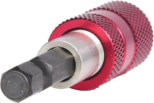 KS Tools Magnetischer Schnellwechselbithalter 1/4 mit Tiefeneinstellung, Rot, 6,3 mm - Bild 1