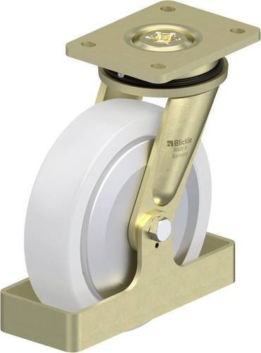 Blickle Schwerlast-Lenkrolle LS-SPO 200G-FA-FS in Weiß mit Rad-Durchmesser 200 mm und einer Tragfähigkeit von 1500 kg - Bild 1