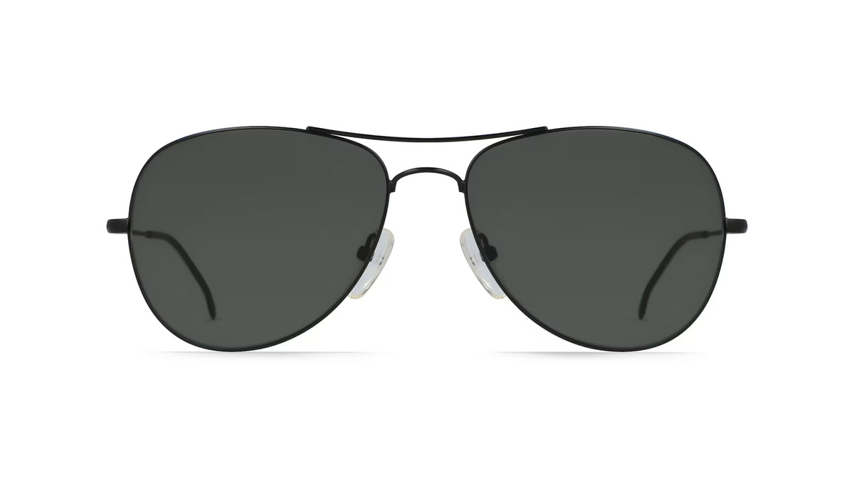 Fielmann BC 004 SUN Sonnenbrille Pilot, Vollrand, Edelstahl, Unisex, Schwarz, Grau - Bild 1