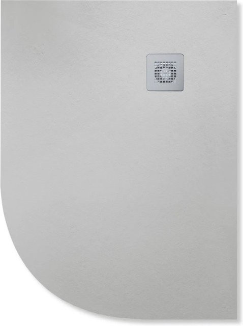 Stano Mineralguss-Duschwanne Curvatia Extra Flach Grau mit rechtem Rost B/B/H: 100 x 80 cm - Bild 1