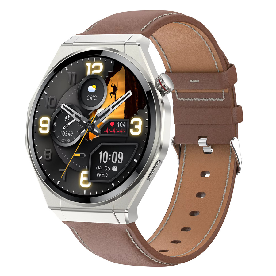 Yaocx NFC Smartwatch mit 1,43 Zoll HD-Display, Herzfrequenzmessung, Musikplayer, Sprachassistent, Bluetooth-Anruffunktion und IP67 Wasserdichtigkeit, Schwarz, Unisex - Bild 6