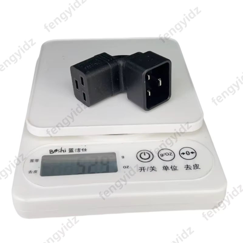 fengyidz Netzteil-Adapter IEC 320 C20 auf C19 rechtwinklig, 16 A/250 V, Schwarz - Bild 6