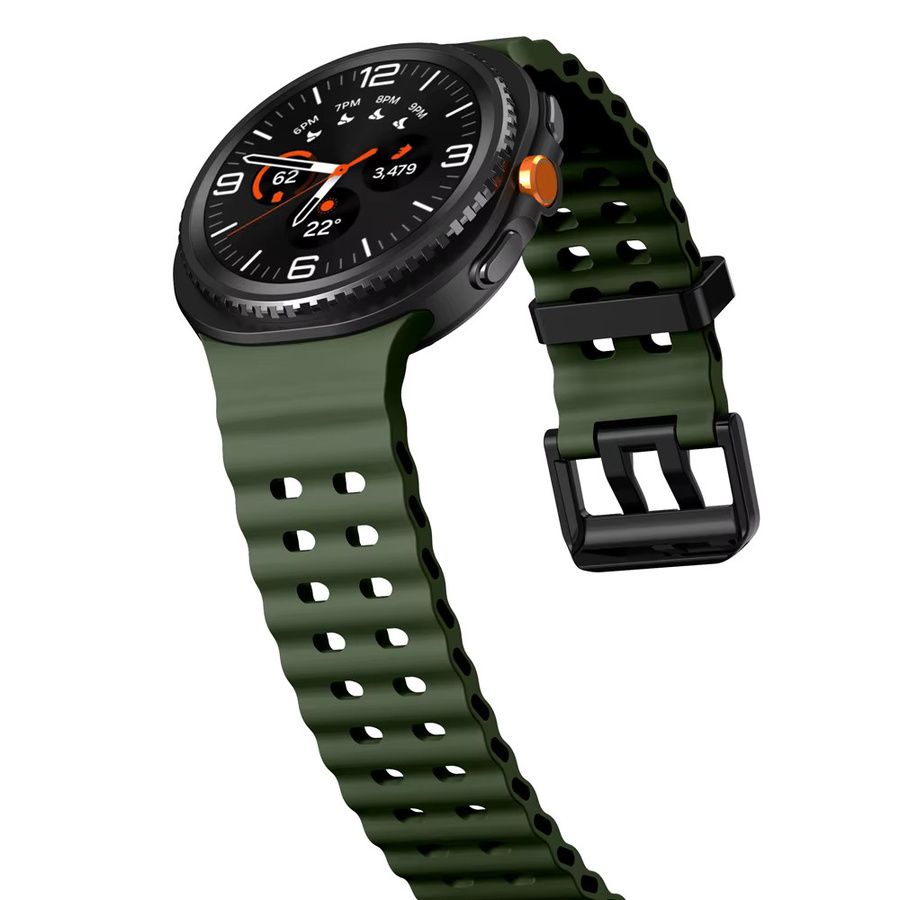 Samsung Uhrenarmband Silikon, Marine, Blue, Galaxy Watch 8 Classic 46 mm, Galaxy Watch 8 44/40 mm - Bild 3