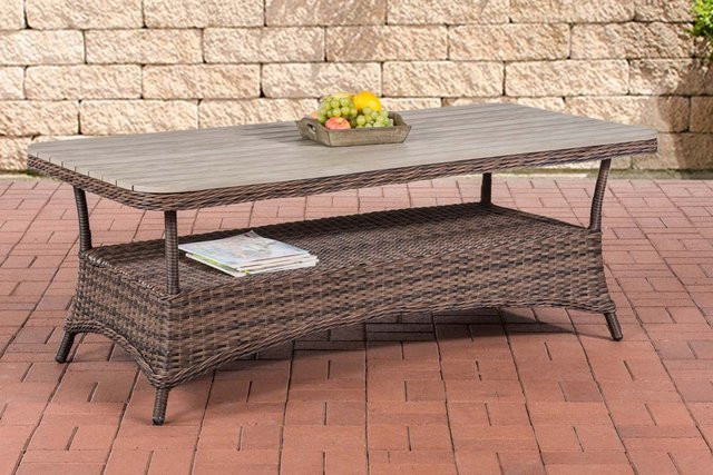 TPFGarden Gartentisch Pantheon aus Polyrattan in Braun, B/T/H: 160 x 80 x 60 cm - Bild 1