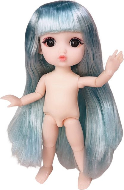 BJD Puppe Mädchen, 17cm, 8-Punkt, 3D-Echtaugen, 13 Gelenke, ab 4 Jahre - Bild 1