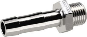 Riegler Einschraubschlauchtülle aus Edelstahl in Silber, G 3/8 a., für Schlauch LW 10, ES 1.4571 - Bild 1