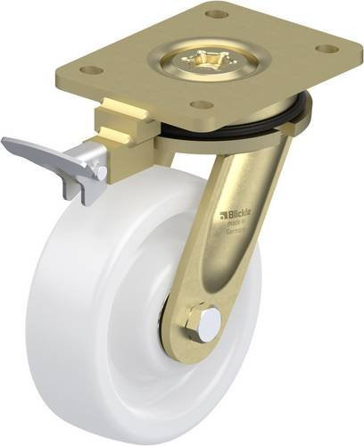 Blickle Lenkrolle LS-SPO 150K-RI4 mit Feststeller in Weiß, Rad-Durchmesser: 150 mm, Tragfähigkeit: 800 kg - Bild 1