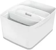 Leitz MyBox Dokumentenbox A4 aus Kunststoff in Weiß und Grau B/T/H: 31,8 x 19,8 x 38,5 cm - Bild 1