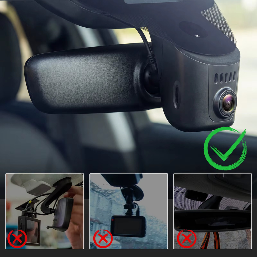 Podofo 4K Dashcam 2160P Video Auto-Blackbox für Audi mit WLAN-App in Schwarz - Bild 6