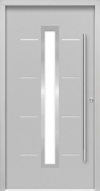 Haustür Thermospace Milano Prime in Grau mit Glaseinsatz und Rechtsanschlag, B: 100 cm, H: 210 cm - Bild 1