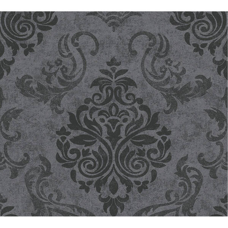 A.S. Création Vliestapete Barockmuster in Schwarz, Silber und Grau, Breite: 53 cm, Länge: 10,05 m - Bild 5