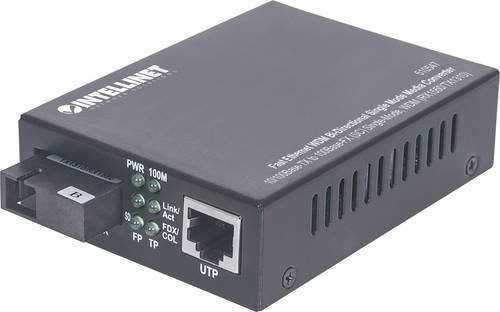 Intellinet 510547 SC Duplex Netzwerk-Medienkonverter 100 MBit/s in Schwarz - Bild 1