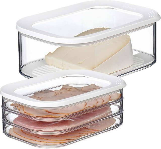 Mepal Modula Frischhaltedosen für Wurst und Käse, 2er Set, transparent - Bild 1