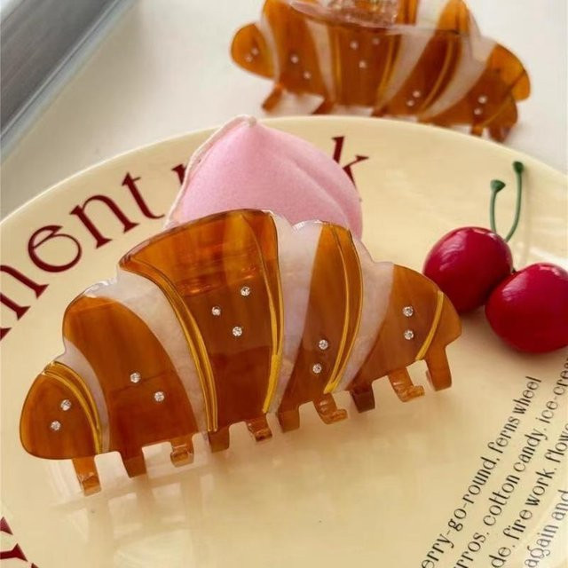 Hopeay Haarklammer Croissant, braun, Damen, Mädchen - Bild 1