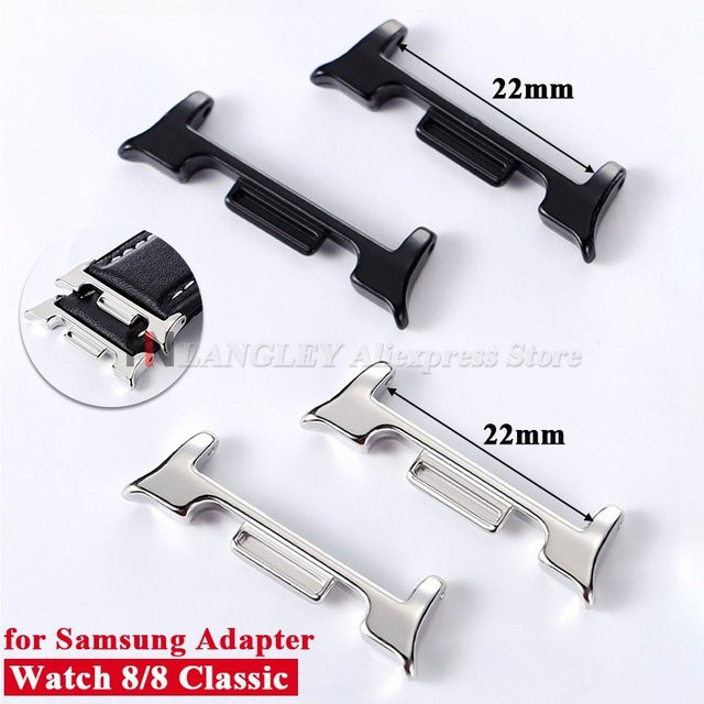 Armbandadapter Metall, Silber, Schwarz, Unisex, Uhrenzubehör - Bild 1