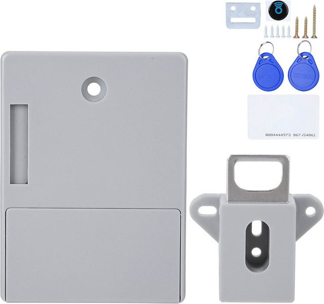 Smart Schrankschloss Elektronisches RFID Türschloss mit 125KHz zur Montage ohne Bohren in Grau - Bild 1
