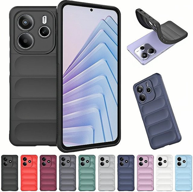 Stoßfeste Silikon Schutzhülle für Xiaomi Redmi Note 14 13 Pro Plus 4G 5G in Schwarz - Bild 1
